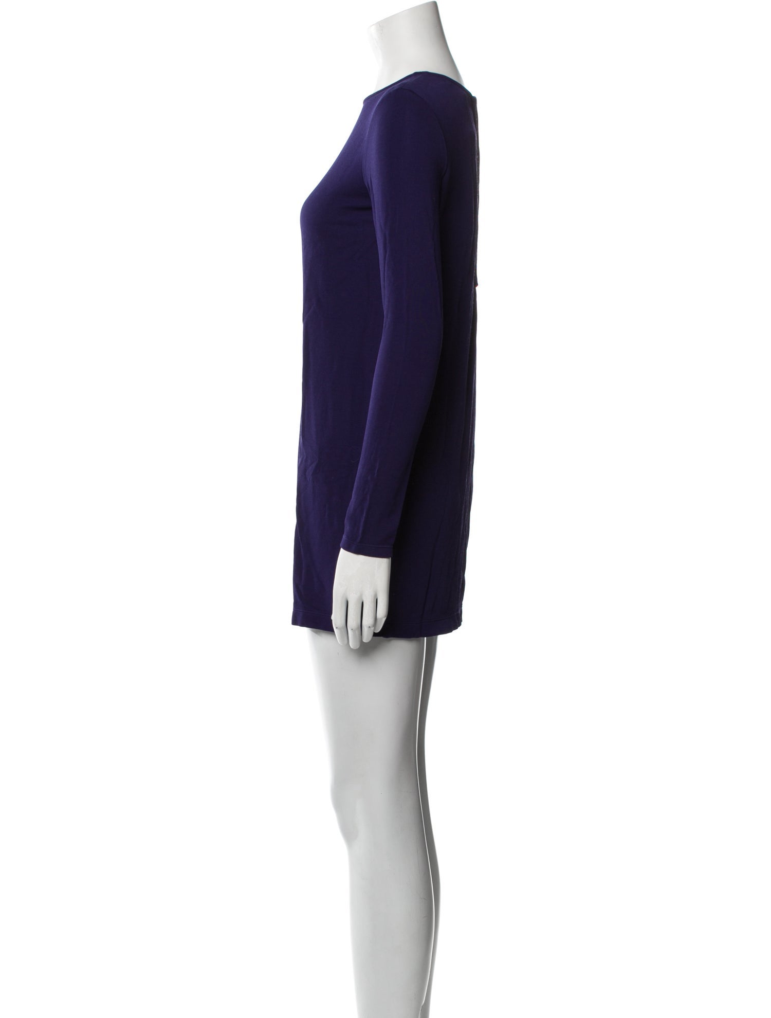 Halston Heritage Crew Neck Mini Dress